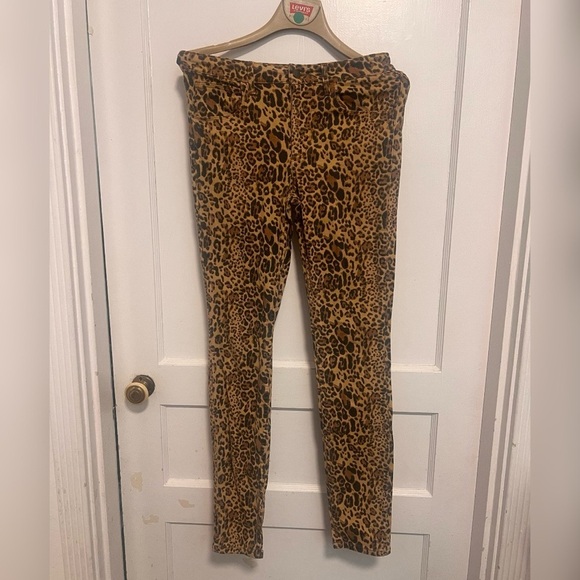 Vintage GUESS 1981 Power Skinny Leopard Animal Print Denim Jeans Size 27 RARE - Picture 2 of 6